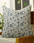 Block Print Linen Pillow Cover- JARUL - Fabdivine