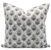 Square/Lumber block print pillow cover- Thick Linen- RISHI - Fabdivine