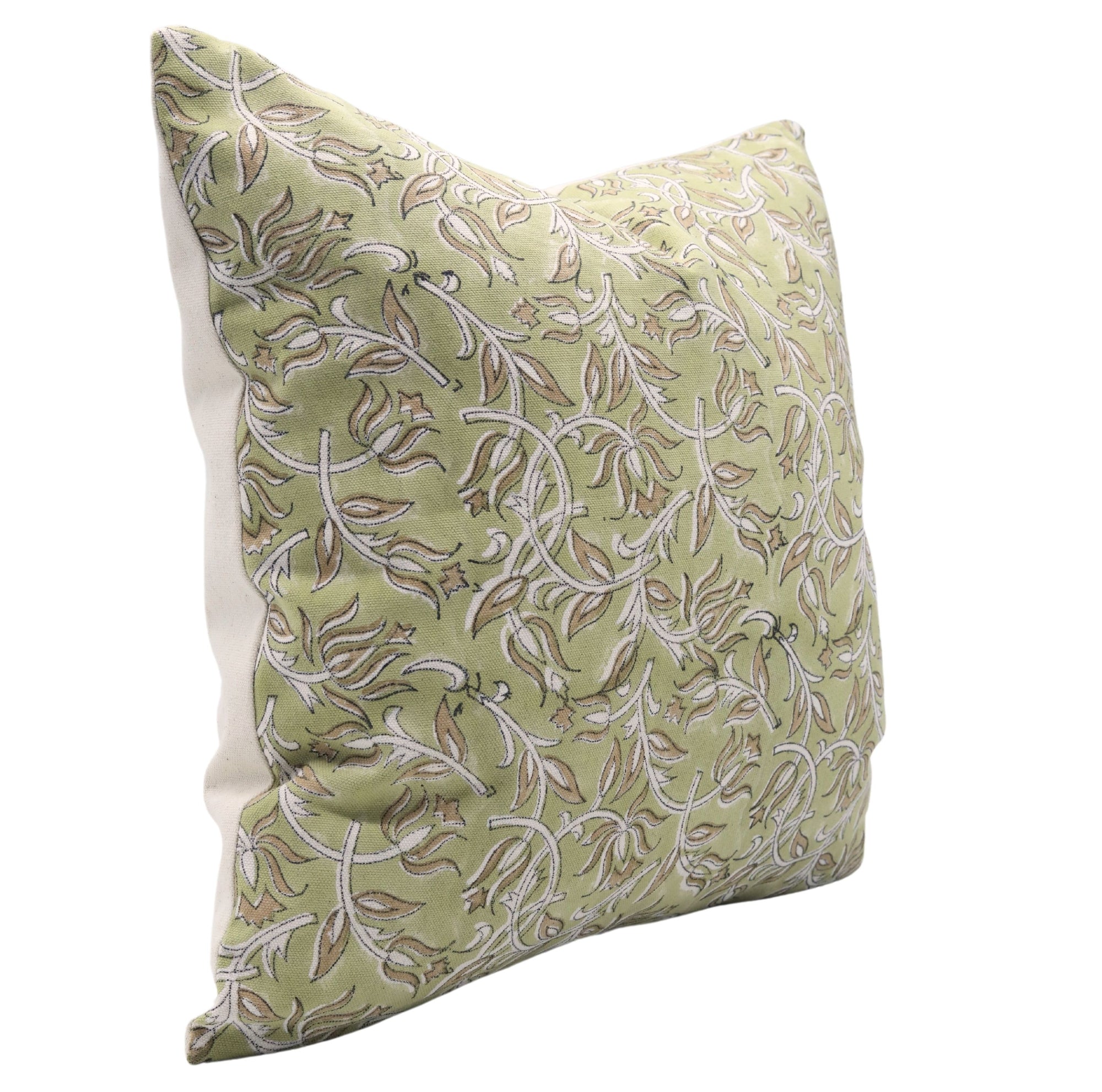 Block Print Duck Canvas Throw Pillow Cover- KAMAL DUTTA - Fabdivine