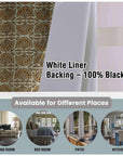 Blackout Floral Linen Grommet Curtains  Room Darkening Drapery for Stylish Window Treatment - Bijhni