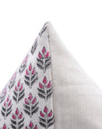 Throw Pillow Cover –Designer Collection of Hand Block Print Off White linen - Alia - Fabdivine