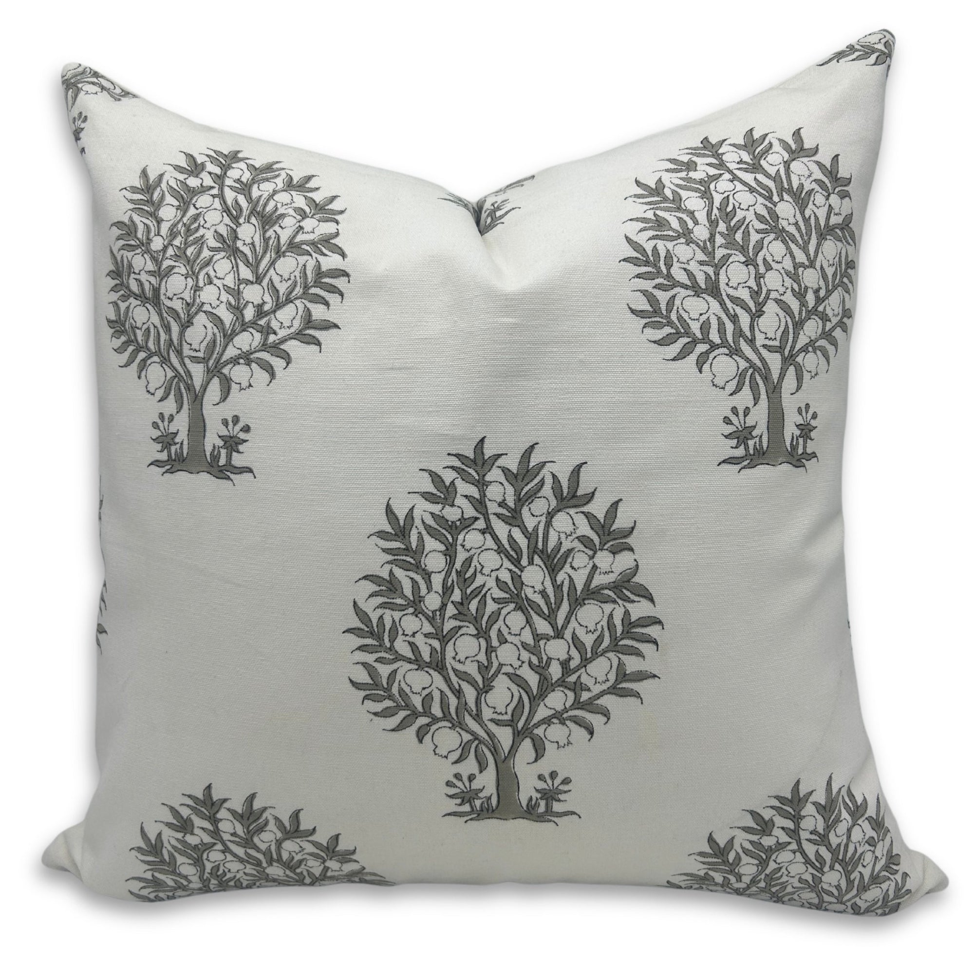 Block print Pillow cover for sofa, couch or bed- Thick Cotton White - ANAR - Fabdivine