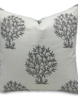 Block print Pillow cover for sofa, couch or bed- Thick Cotton White - ANAR - Fabdivine