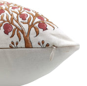 Thick cotton white block print boho pillow cover - Anar - Fabdivine