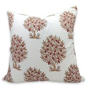 Thick cotton white block print boho pillow cover - Anar - Fabdivine