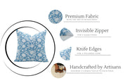 ARADHANA BLUE PILLOW COVER - FABDIVINE LLCARADHANA BLUE PILLOW COVERTCW Pillow CoverFABDIVINE LLC