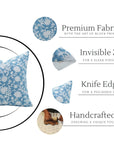 ARADHANA BLUE PILLOW COVER - Fabdivine