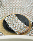 COTTON HAND BLOCK FLORAL PRINTED RECTANGLE DECORATIVE BOHO TABLE COVER - ALIA