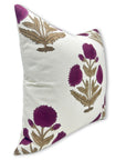 Thick cotton white pillow cover for sofa, couch, or bed - Badshah - Fabdivine