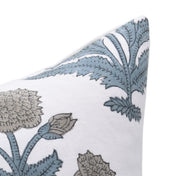 Thick Cotton White block print designer boho pillow/cushion cover - Fabdivine