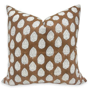 BETEL LEAF THICK COTTON WHITE PILLOW COVER - Fabdivine