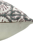 Designer Hand Block Print Thick Cotton White Throw Pillow Cover - BIJHNI - Fabdivine