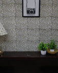 BLACK FOREST BLOCK PRINT WALLPAPER - Fabdivine