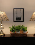 Block print cone lampshade - Kohinoor - Fabdivine