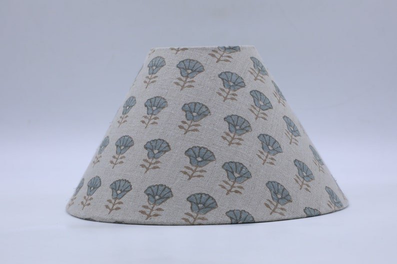 Block print cone lampshade - Kohinoor - Fabdivine