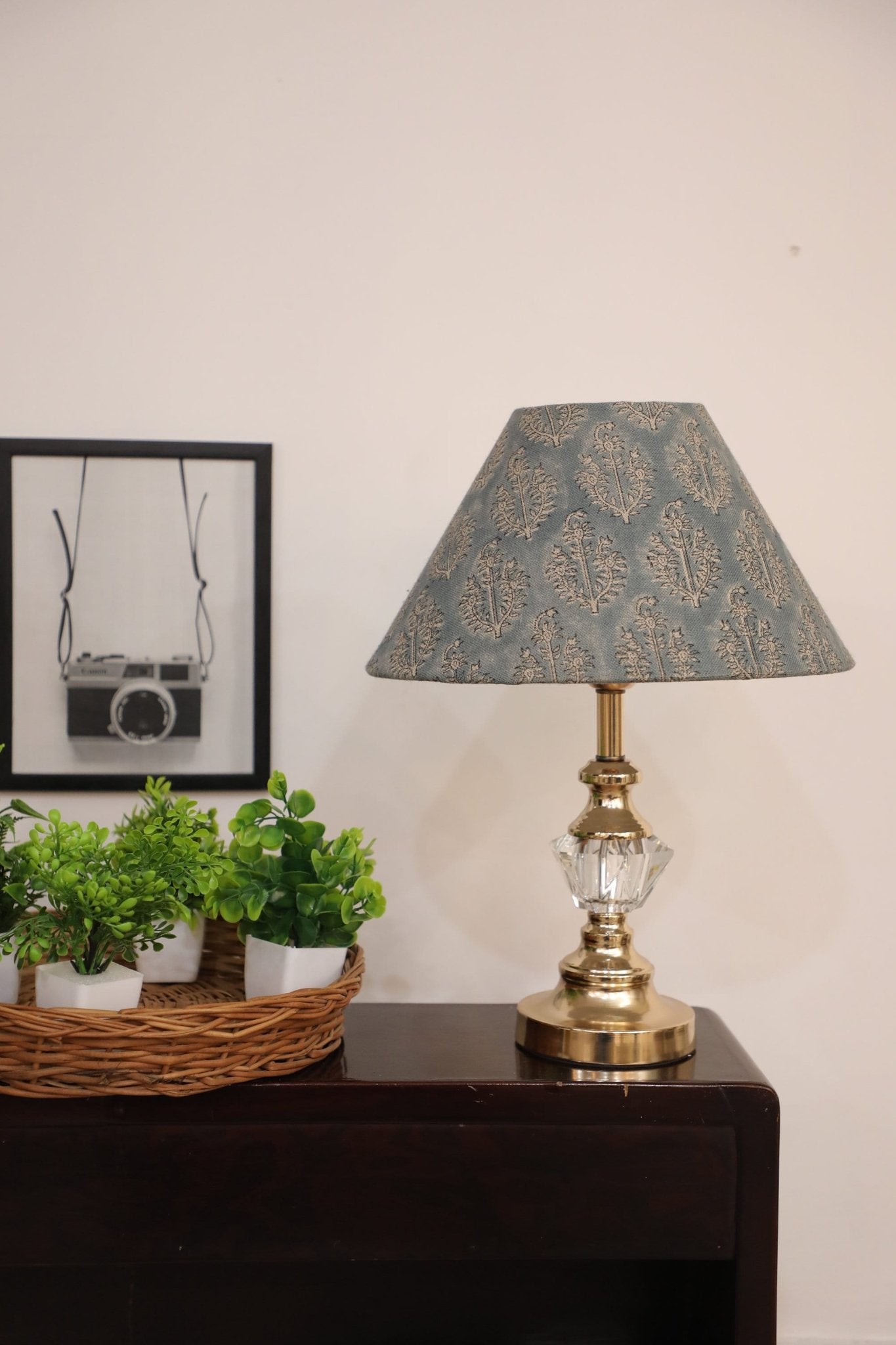 Block print cone lampshade - Neel Gagan - Fabdivine