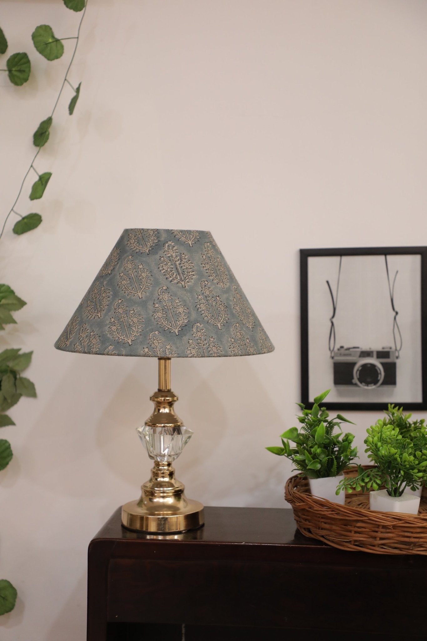 Block print cone lampshade - Neel Gagan - Fabdivine