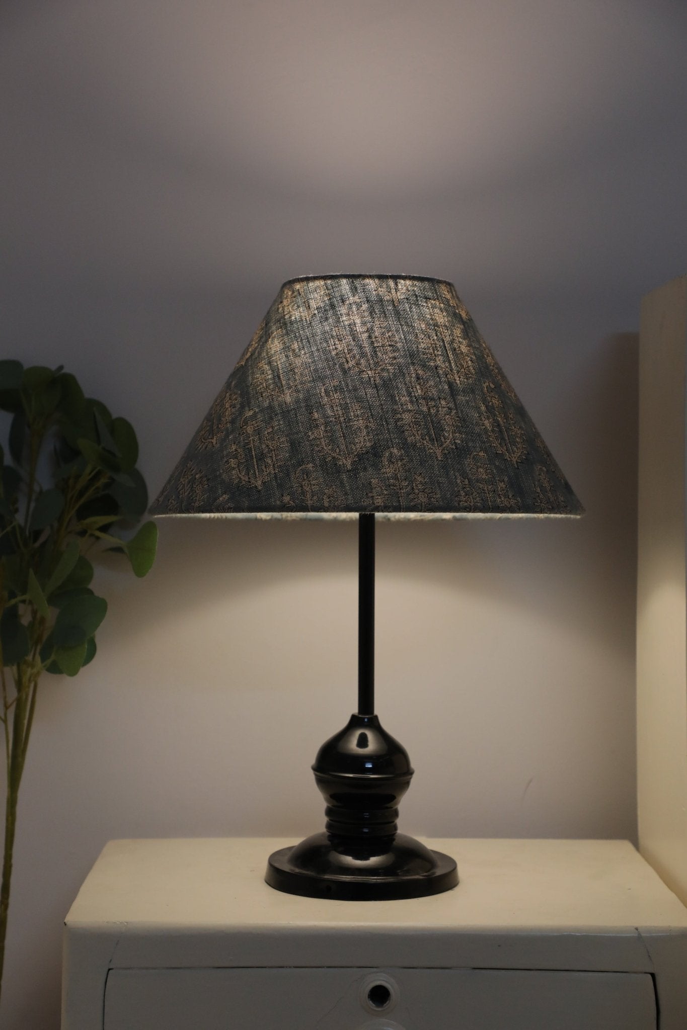 Block print cone lampshade - Neel Gagan - Fabdivine