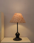 Block print cone lampshade - Ola vrishti - Fabdivine