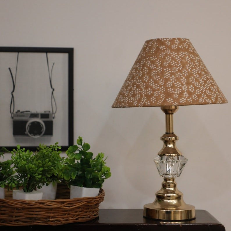 Block print cone lampshade - Ola vrishti - Fabdivine