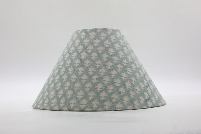 Block print cone lampshade - Pinkcity - Fabdivine