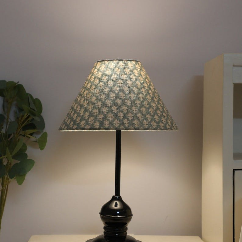 Block print cone lampshade - Pinkcity - Fabdivine