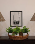 Block print cone lampshade - Pista - Fabdivine