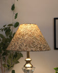 Block print cone lampshade - Qudrat - Fabdivine