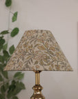 Block print cone lampshade - Qudrat - Fabdivine