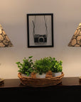 Block print cone lampshade - Rajat - Fabdivine