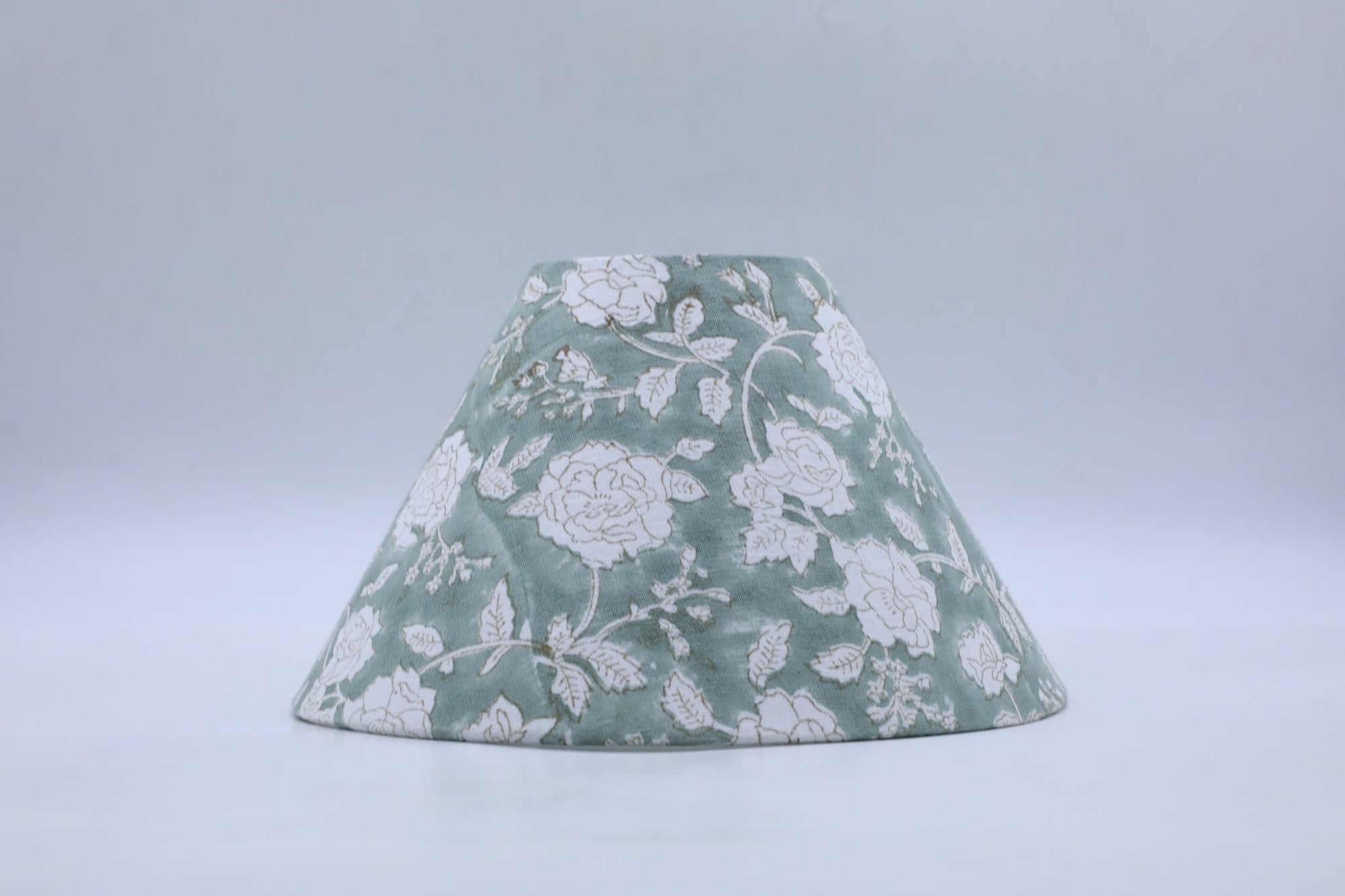 Block print cone lampshade - Rameshwaram - Fabdivine