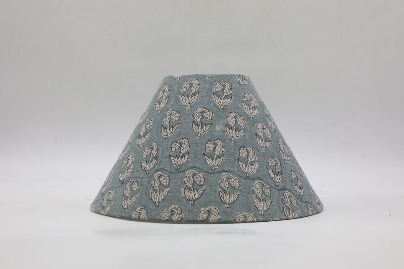 Block print cone lampshade - Superstar - Fabdivine