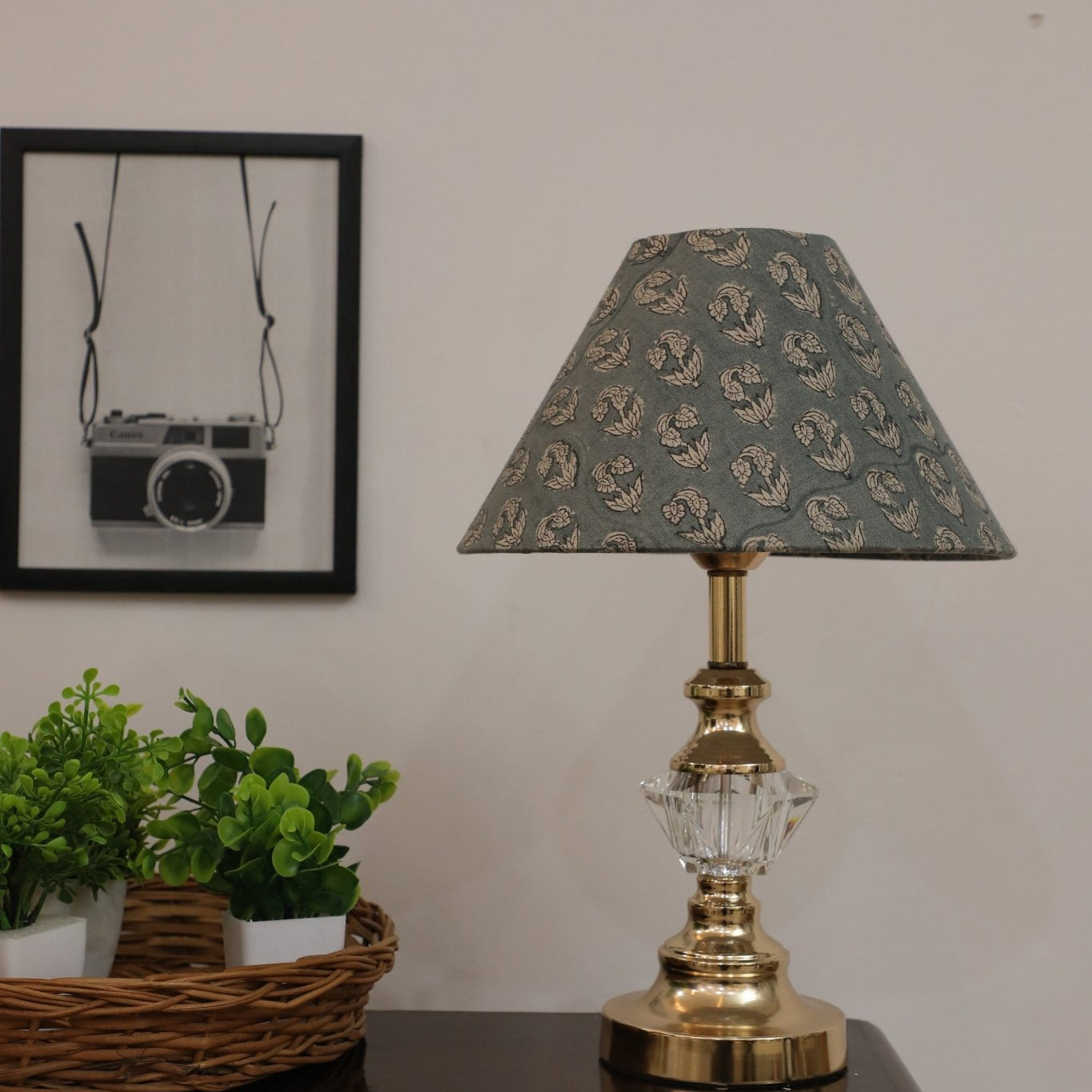 Block print cone lampshade - Superstar - Fabdivine