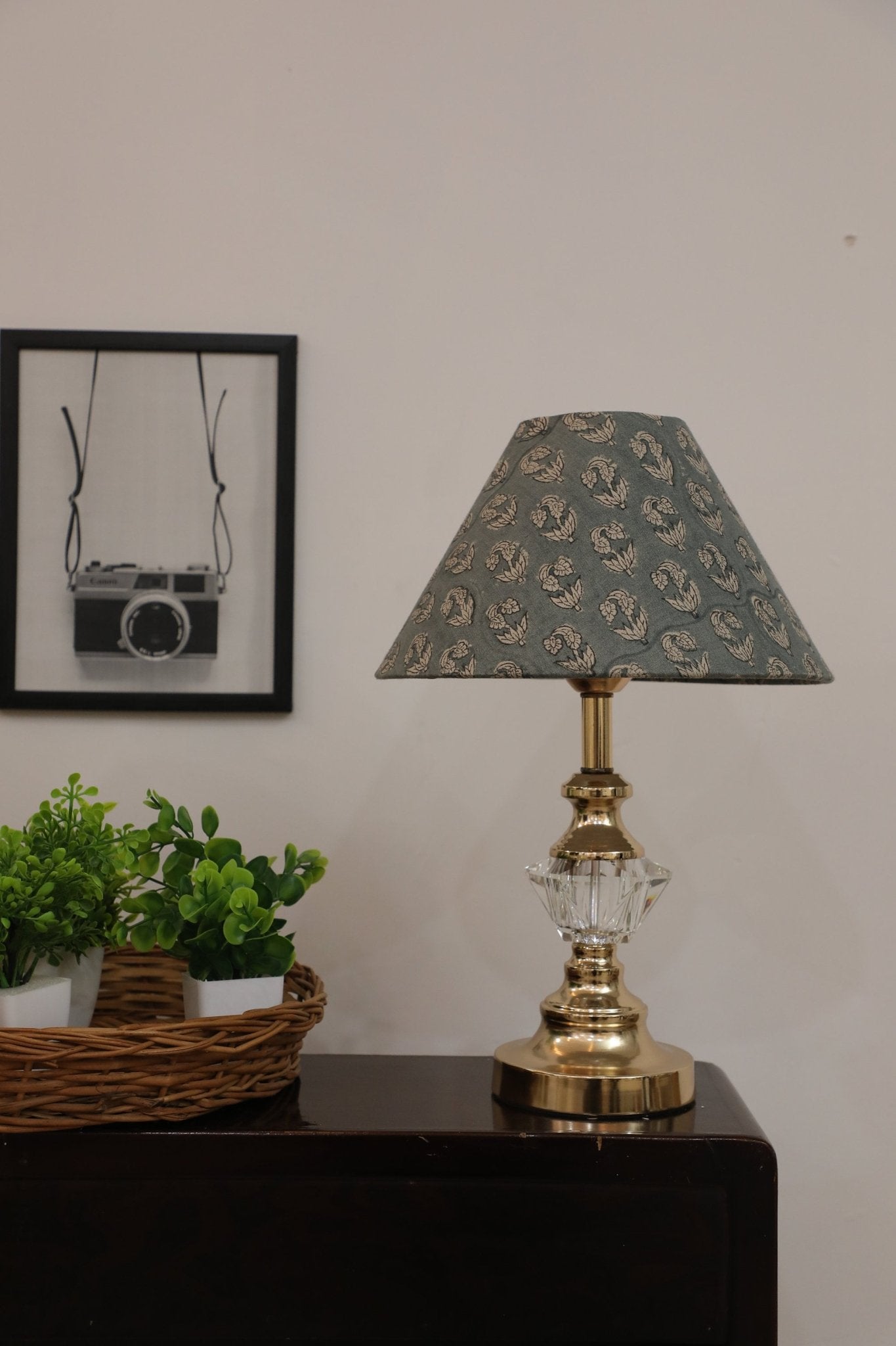 Block print cone lampshade - Superstar - Fabdivine