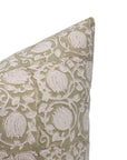 Block print duck canvas cotton throw pillow cover- SIX KAMAL - Fabdivine