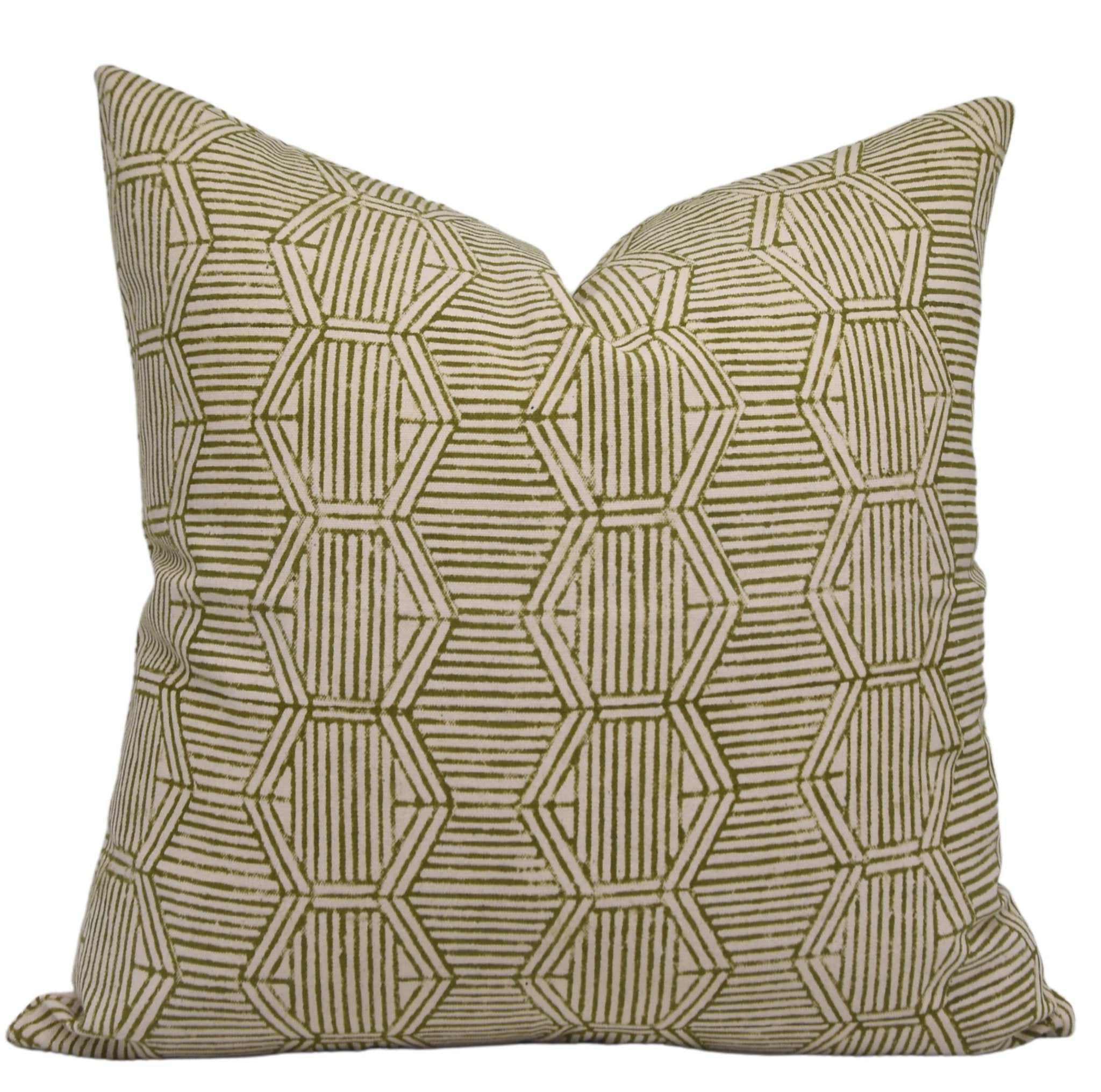 Block Print Cotton Pillow Cover - BAMBUSA - FABDIVINE LLC