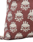 Square/Lumber block print pillow cover- Duck Canvas- CHHATRI - Fabdivine