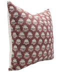 Square/Lumber block print pillow cover- Duck Canvas- CHHATRI - Fabdivine