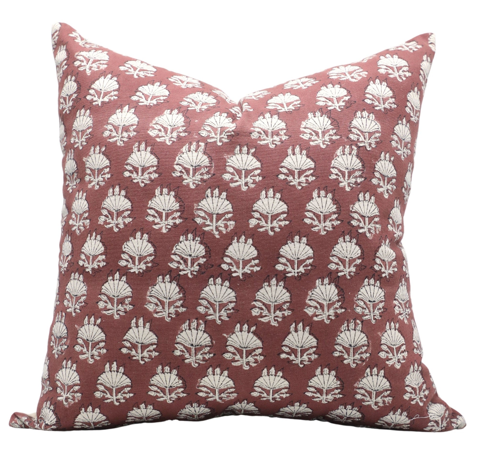 Lumber block print pillow cover- Duck Canvas- CHHATRI - Fabdivine