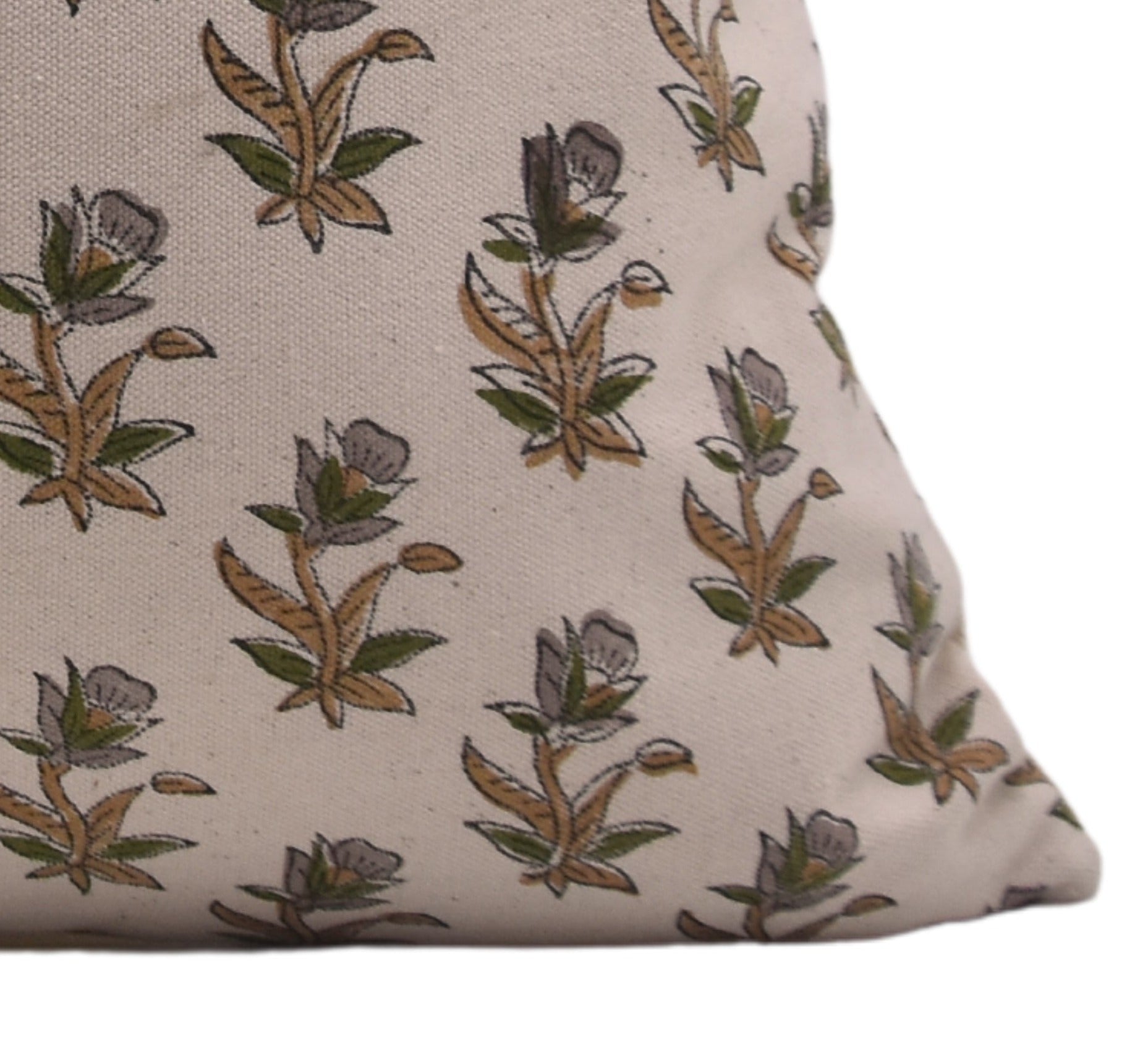 Square duck canvas cotton pillow cover - Coastal Tulip - Fabdivine