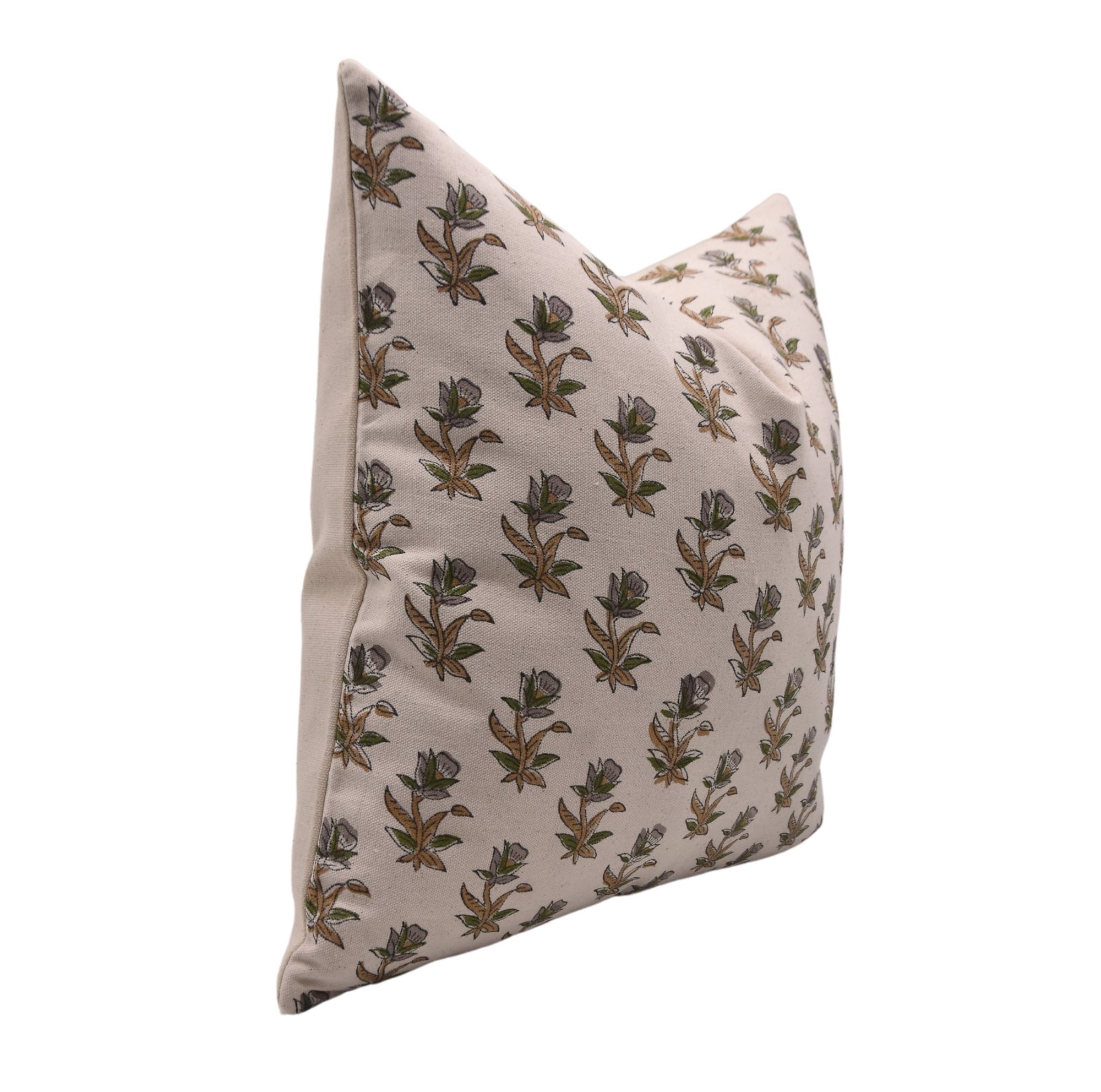 Square duck canvas cotton pillow cover - Coastal Tulip - Fabdivine