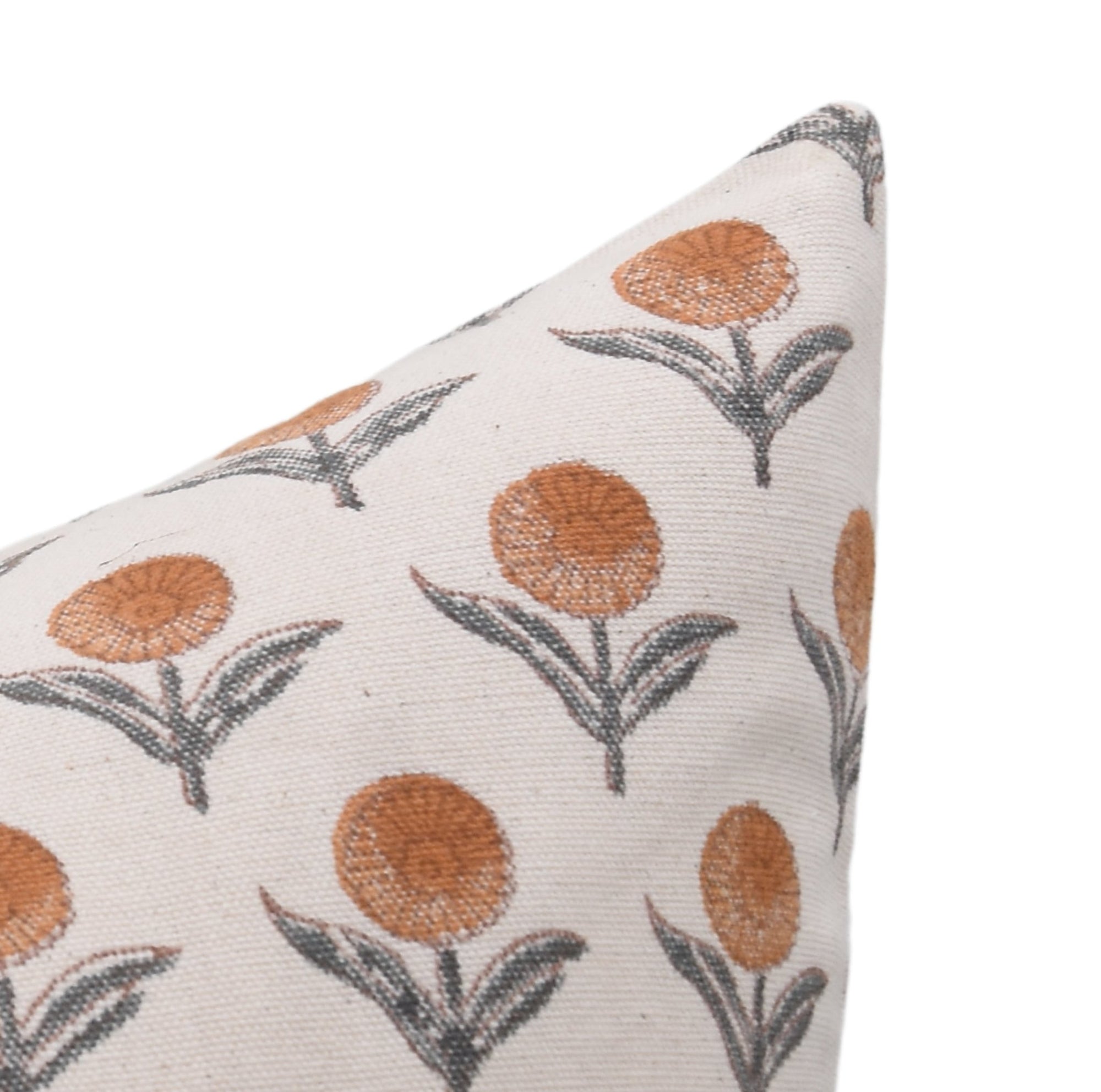 Duck Canvas Cotton block print designer boho pillow/cushion cover - GANDA PUSHAP - Fabdivine