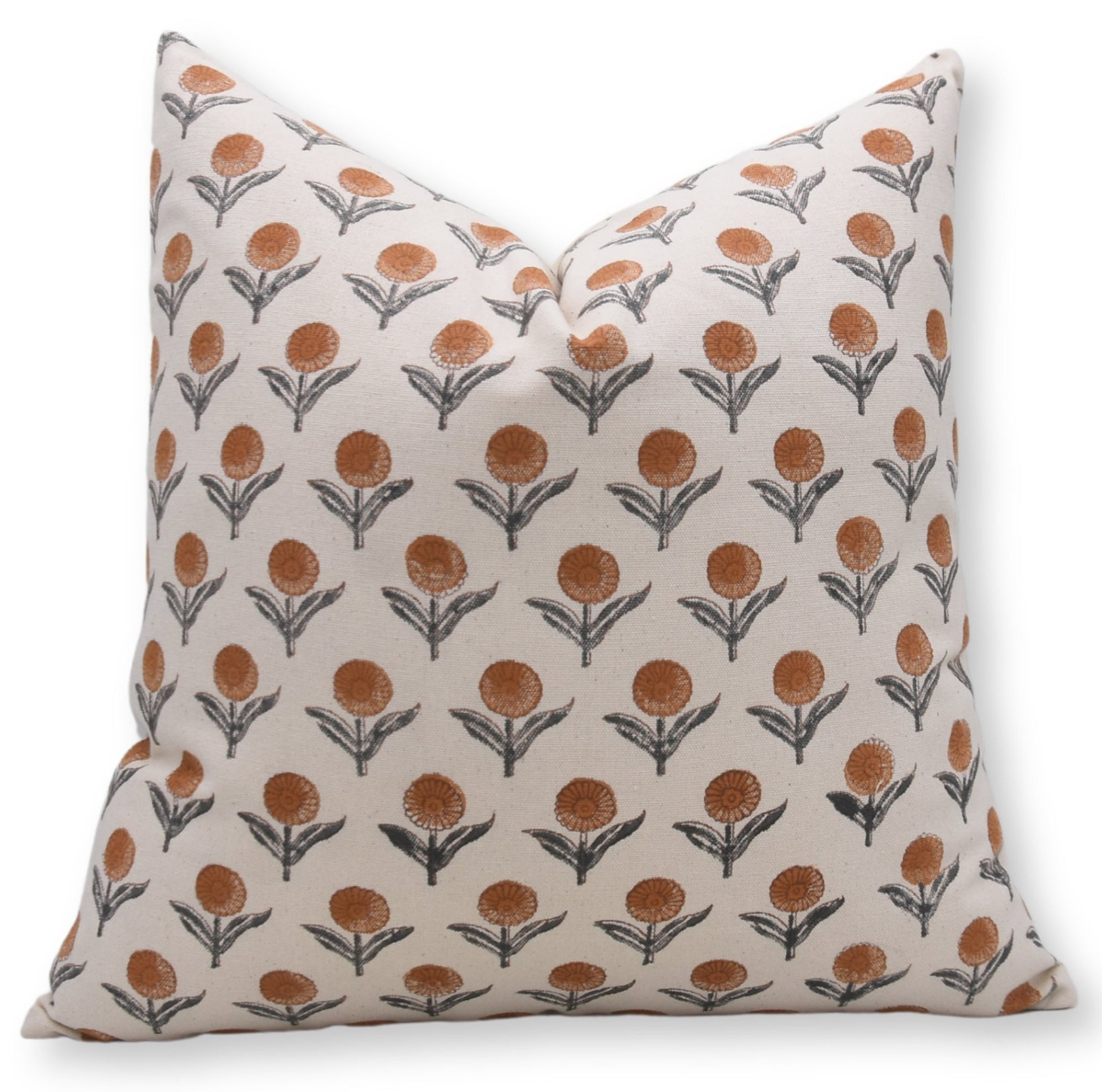 Duck Canvas Cotton block print designer boho pillow/cushion cover - GANDA PUSHAP - Fabdivine