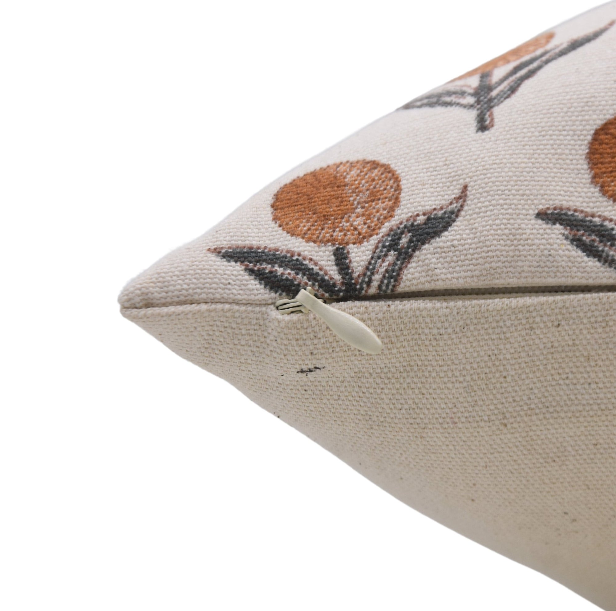 Duck Canvas Cotton block print designer boho pillow/cushion cover - GANDA PUSHAP - Fabdivine