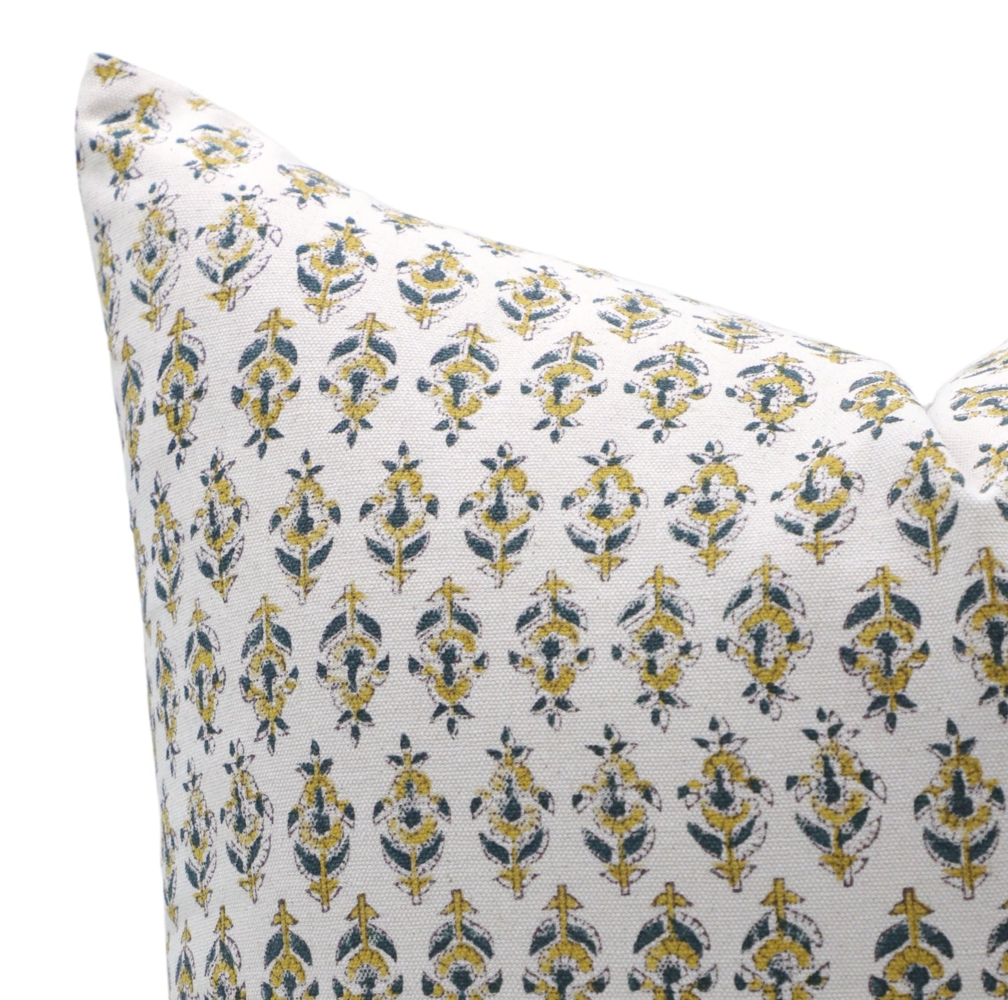 Block print Duck Canvas throw pillow cover- GOLD FISH - Fabdivine