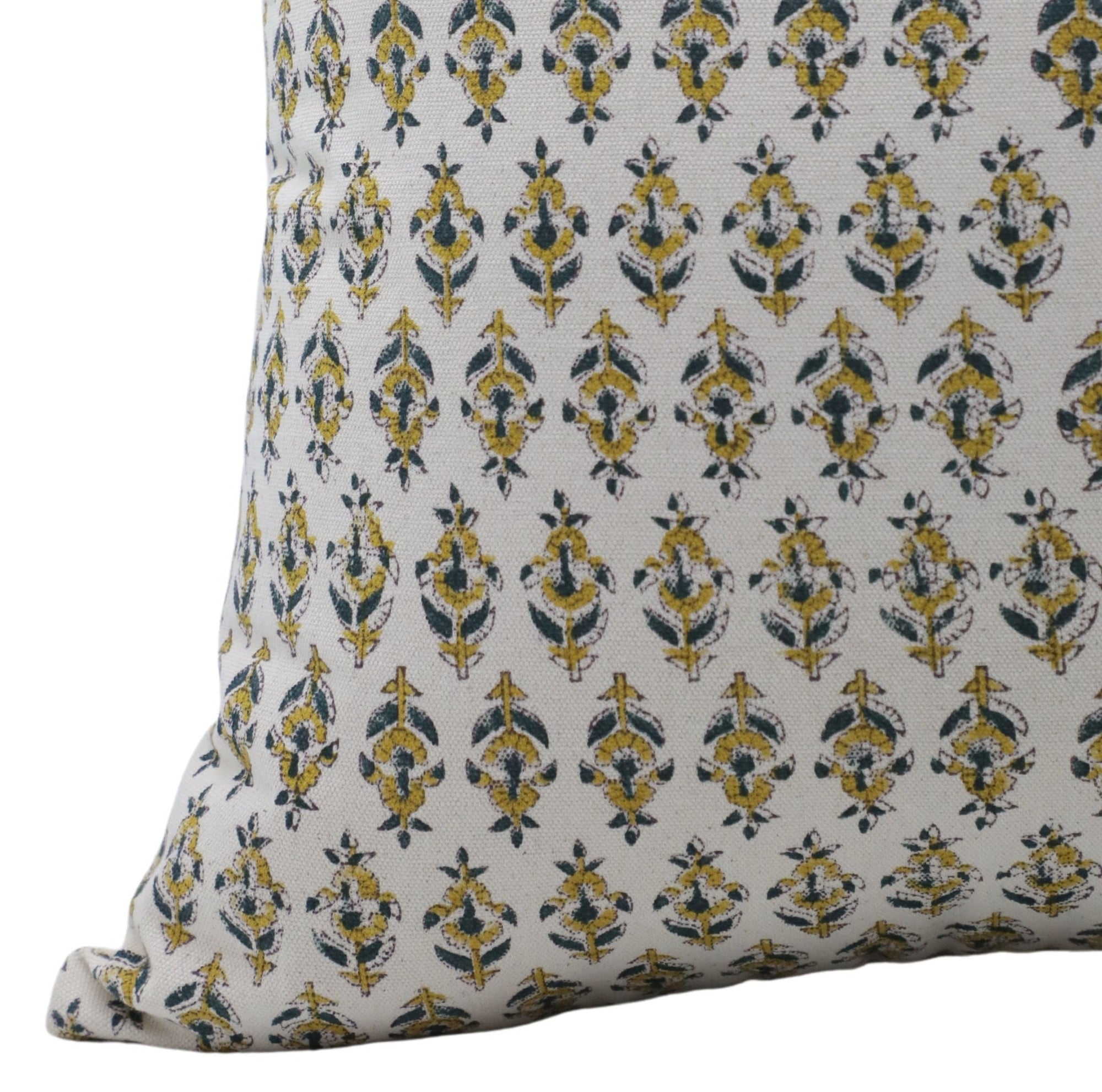 Block print Duck Canvas throw pillow cover- GOLD FISH - Fabdivine