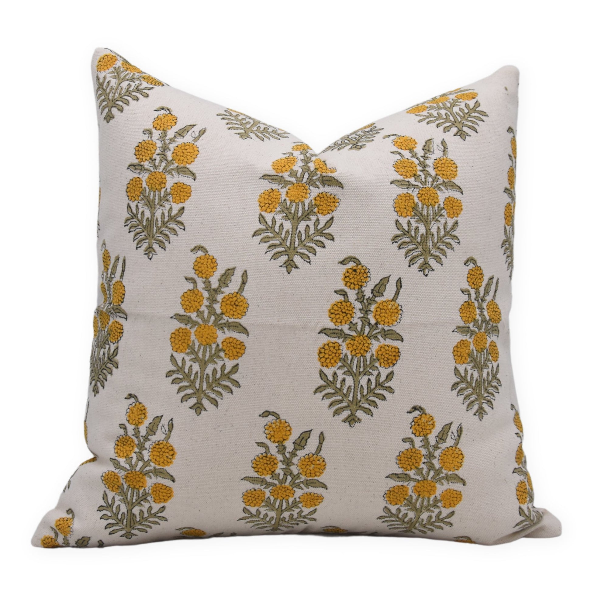 Designer Hand Block Printed Duck Canvas Cotton Pillow Cover - HAJARA Collection - Fabdivine