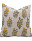 Designer Hand Block Printed Duck Canvas Cotton Pillow Cover - HAJARA Collection - Fabdivine