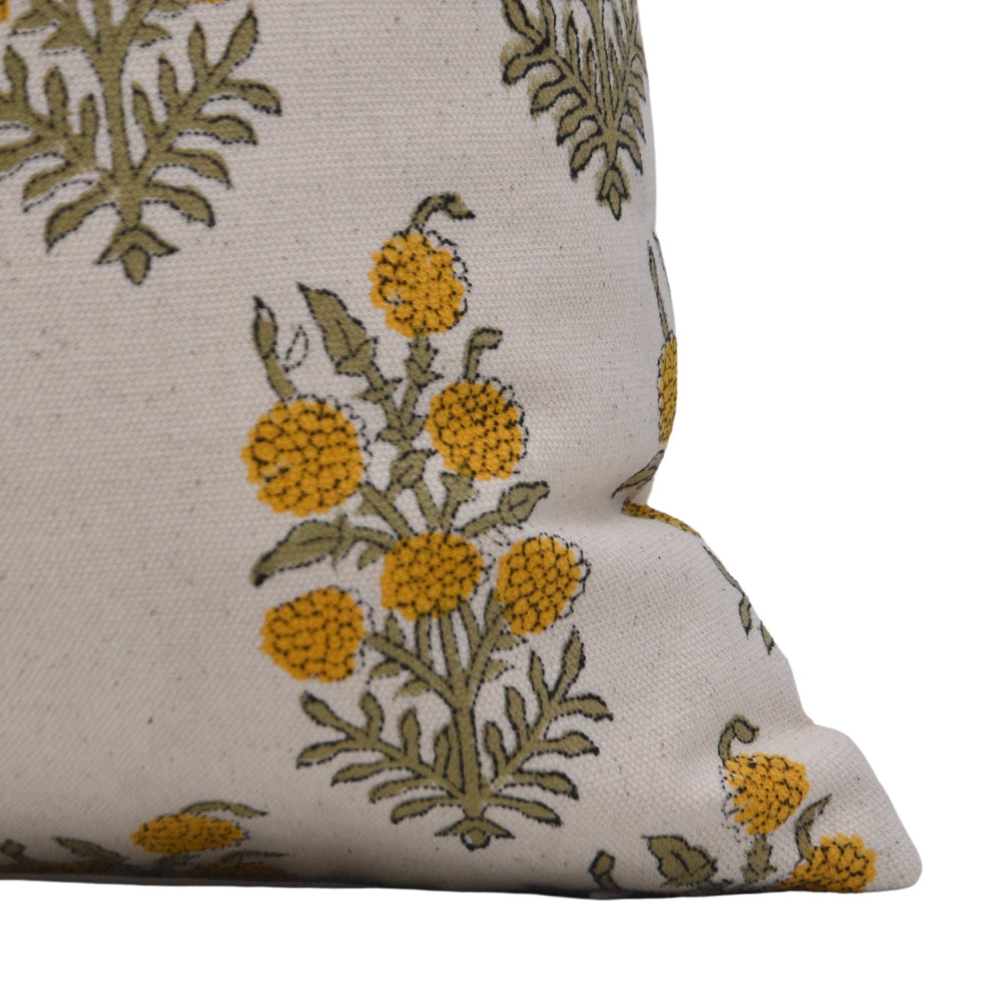 Designer Hand Block Printed Duck Canvas Cotton Pillow Cover - HAJARA Collection - Fabdivine