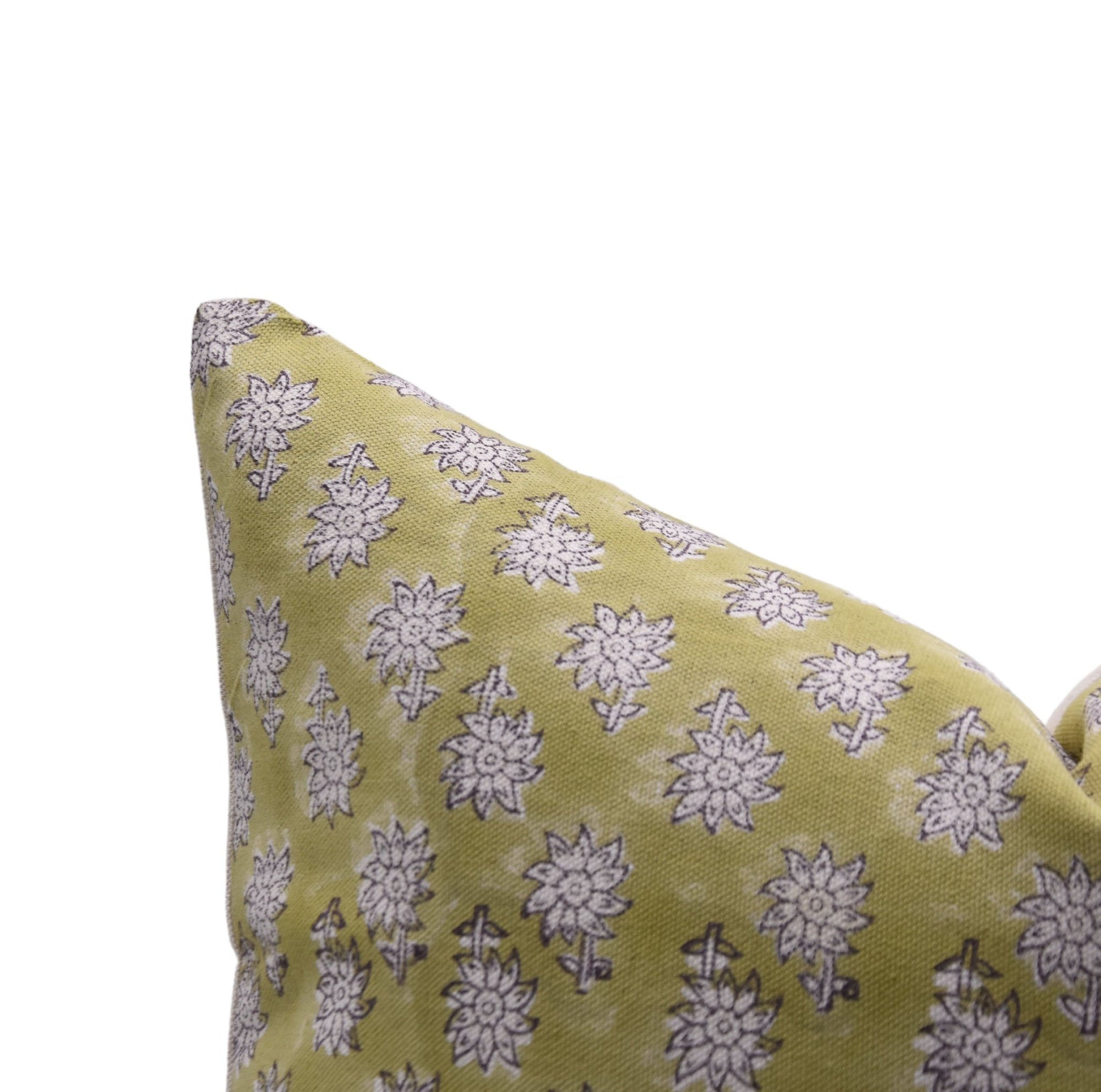 JASMINE Block Print Cotton Pillow Cover - Fabdivine